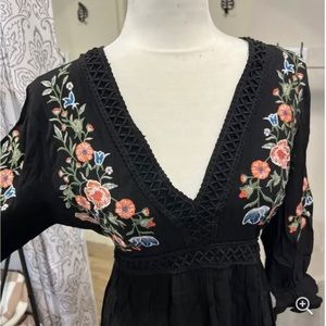 Mi Ami Embroidered Mini Dress